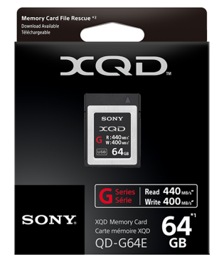 Карта памяти XQD Sony QD-G64E фото 2